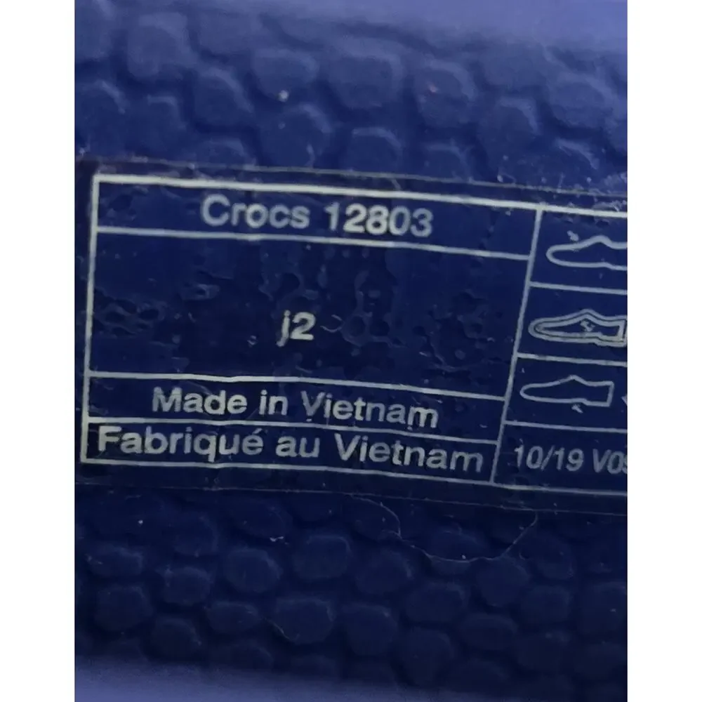 CROCS 12803 Kids Cerulean Blue Handle It Rain Boots US 2 size J2 Youth Big Kids
